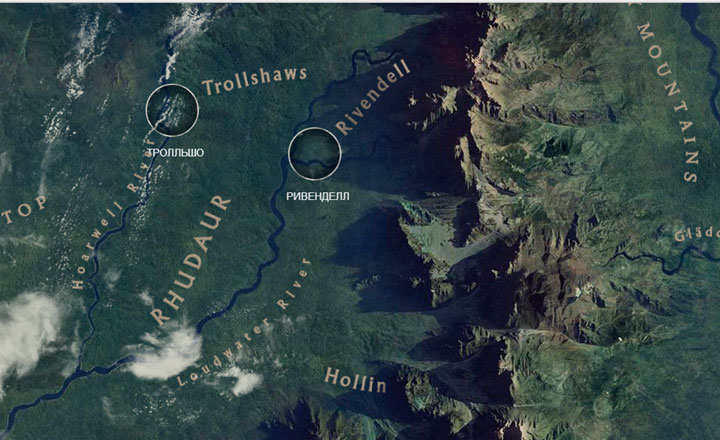 Интерактивная карта Средиземья от Google