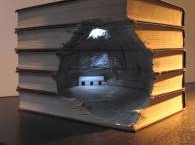 Резные трехмерные пейзажи из книг